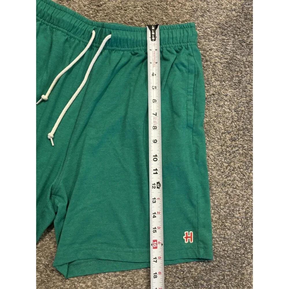 Men's Homage Green Flat Front Lounge‎ Shorts M with Red Logo